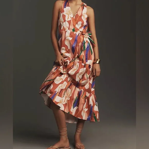 Anthropologie Hutch Stace Sleeveless Wrap Dress-Size S-NWT - Picture 2 of 3